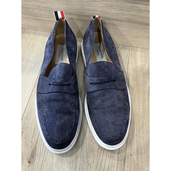 Thom Browne Other - Thom Browne Navy Suede Penny Loafer Sneakers Mens US 10.5 EU 43.5 Italy